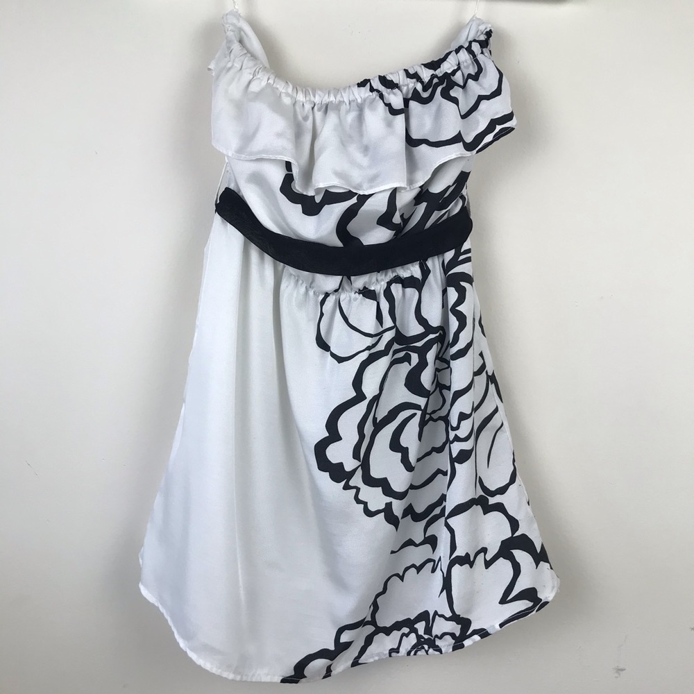 Arden B Women's Strapless Top White & Black Size S